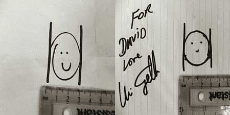 Original drawing and Geller's reproduction
