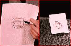 Original drawing and Geller's reproduction