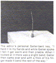 Editor's key bent by Geller